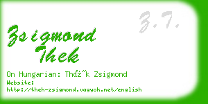 zsigmond thek business card